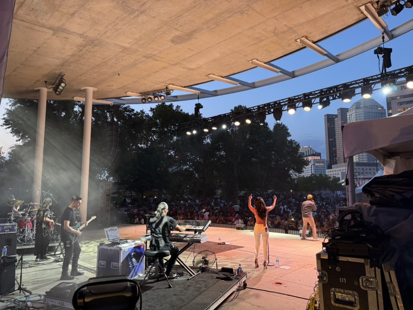 Downtown Columbus festival stage